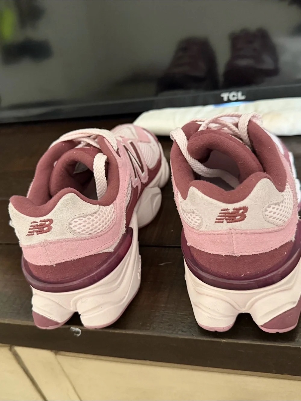 New Balance Kids Two-Tone Pink Athletic Sneakers
